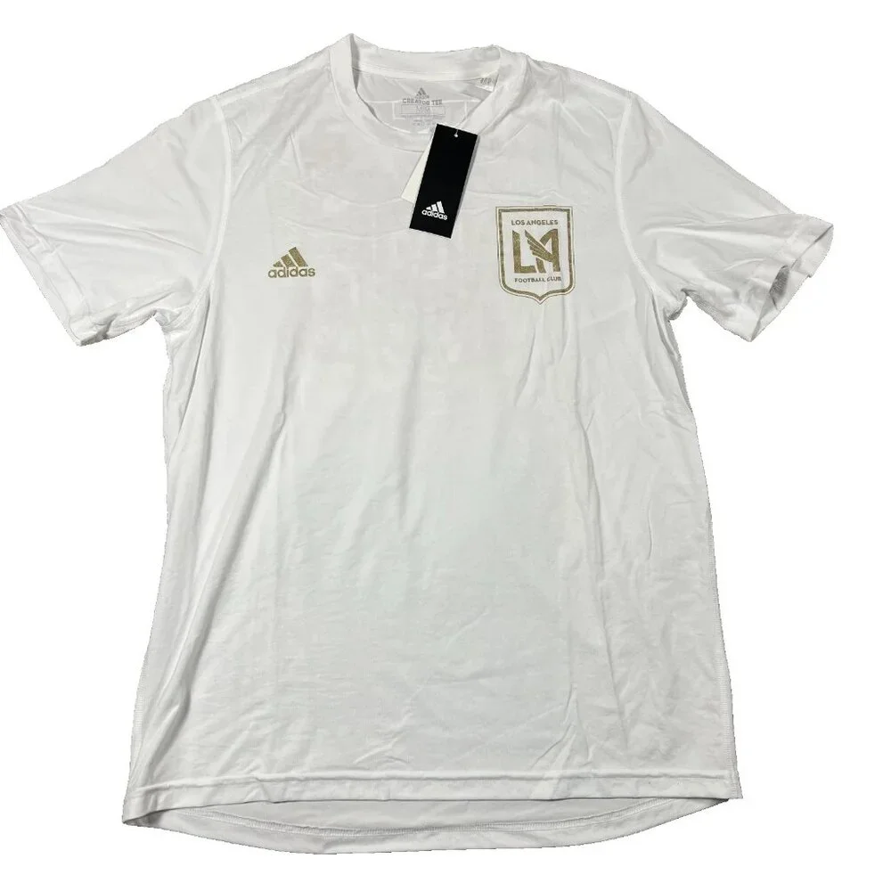 Adidas Mens Medium White‎ Creator Tee Los Angeles FC Football T-Shirt NWT